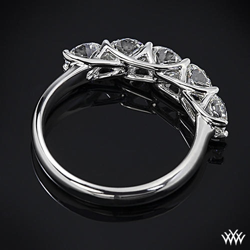 5 stone trellis diamond ring