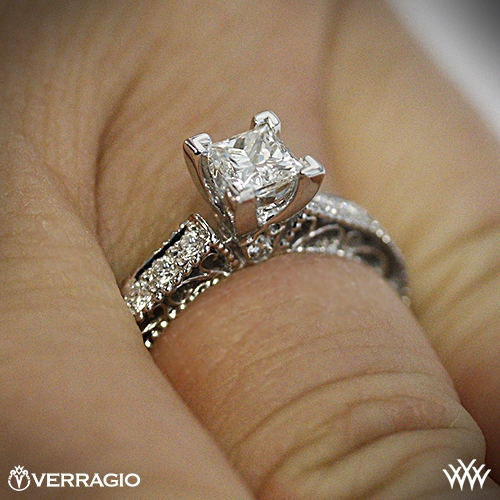 Verragio Scrolled Pave Diamond Engagement Ring fo... | 2364