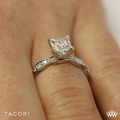 rectangle diamond engagement ring