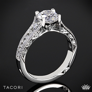 Tacori HT2513RD Classic Crescent Tapered Diamond Engagement Ring