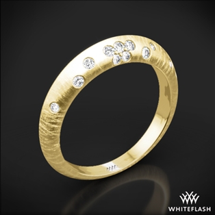 Champagne Reflections Knife-Edge Diamond Wedding Ring