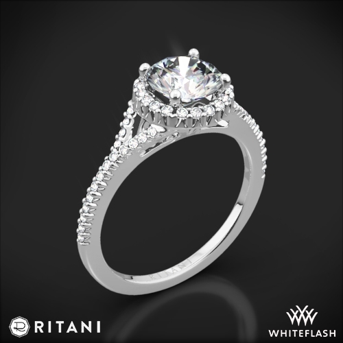 Ritani Bella Vita Split Halo Diamond Engagement Ring 4485