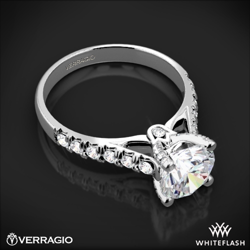 4 Prong Pave Diamond Engagement Ring | 3577