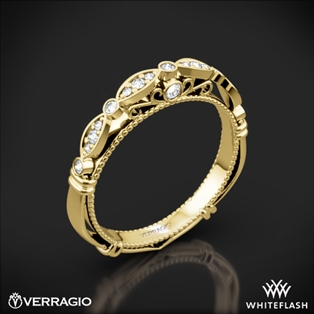 Verragio Parisian D-100W Scalloped Diamond Wedding Ring