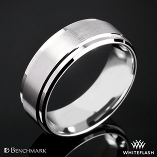 Benchmark CF68486 Drop Bevel Satin Wedding Ring