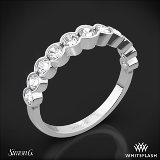 Simon G. MR2566 Caviar Diamond Wedding Ring