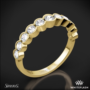 Simon G. MR2566 Caviar Diamond Wedding Ring