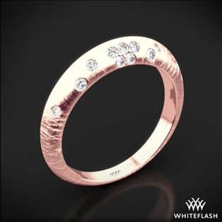 Champagne Reflections Knife-Edge Diamond Wedding Ring