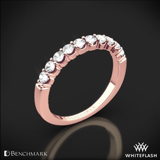 Benchmark Crescent Diamond Shared Prong Wedding Ring