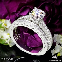 Tacori 2616RD Classic Crescent Pave Half Eternity Diamond Engagement ...