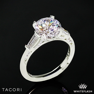 Tacori HT2657 Royal T Simply Tacori Three Stone Diamond Engagement Ring