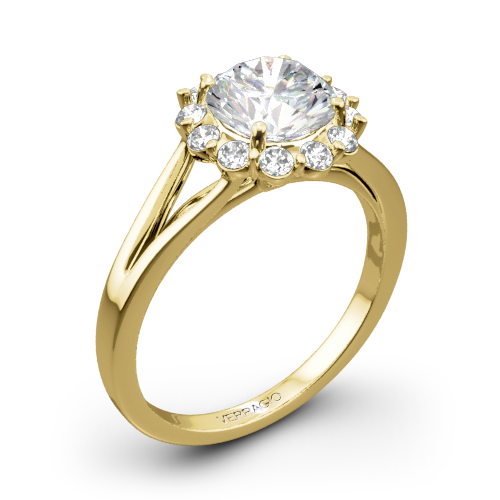 Verragio Split Shank Halo Solitaire Engagement Ring | 1898