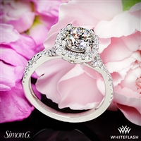 Simon G. NR468 Passion Halo Diamond Engagement Ring - Whiteflash | 4545