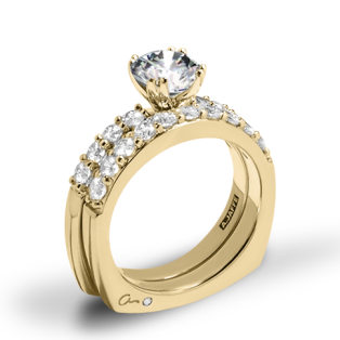 A. Jaffe MES078 Classics Diamond Wedding Set