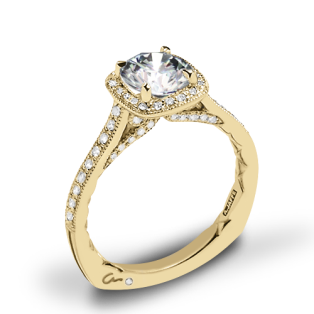 A. Jaffe MES754Q Seasons of Love Halo Diamond Engagement Ring