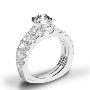 A. Jaffe MES870 Metropolitan Diamond Wedding Set