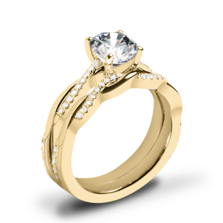 Valoria Flora Twist Diamond Wedding Set