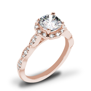 Ritani 1RZ1504 Diamond Halo Engagement Ring