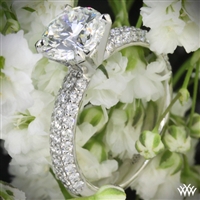 Rounded Pave Diamond Engagement Ring | 563