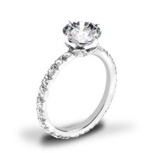 Lotus Full Eternity Diamond Engagement Ring