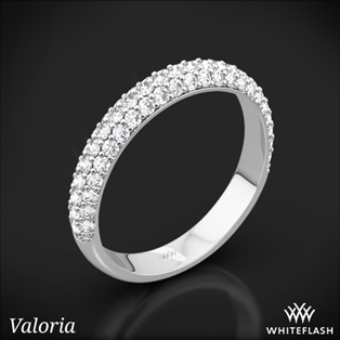 Valoria Rounded Pave Diamond Wedding Ring