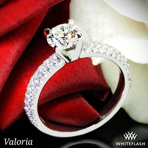 Rounded Pave Diamond Engagement Ring | 1394