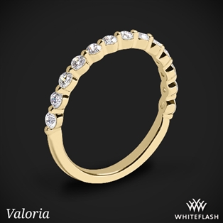 Valoria Single Shared Prong Half-Eternity Diamond Band