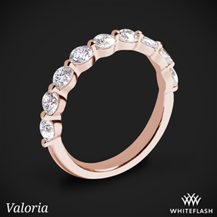 Valoria Single Shared Prong Half-Eternity Diamond Band