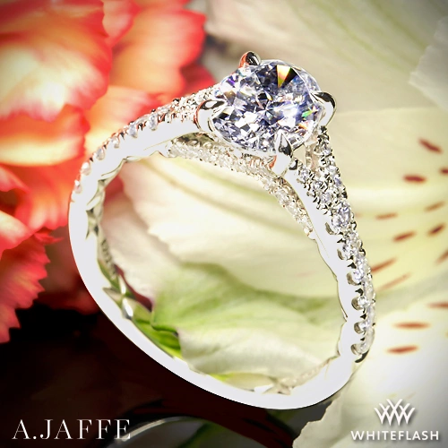 A. Jaffe MECOV2776Q/199 Pave Diamond Engagement Ring