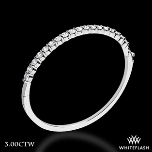 Shared-Prong Diamond Bangle