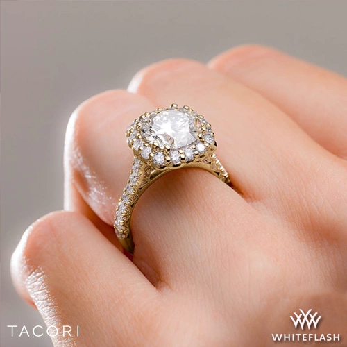 Tacori 55-2CU Full Bloom Cushion Halo Solitaire Engagement Ring