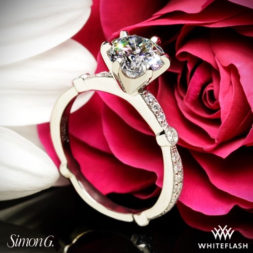 Simon G. MR1546 Delicate Diamond Engagement Ring