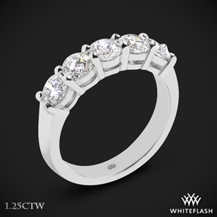 Five Stone Open Basket Diamond Wedding Ring