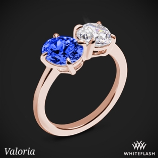 Valoria Oval Two Stone Right Hand Ring - Setting Only