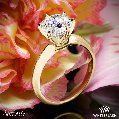 18k Yellow Gold Simon G. MR2948 Solitaire Engagement Ring