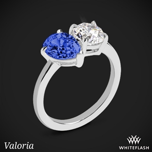 Valoria Pear Two Stone Right Hand Ring - Setting Only