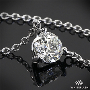 Three-Prong Martini Diamond Pendant