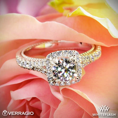 Verragio ENG-0424CU Split Claw Halo Diamond Engagement Ring