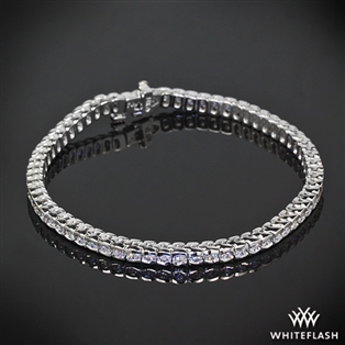 Half-Bezel Diamond Tennis Bracelet