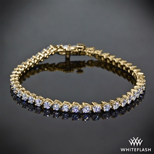 Three-Prong Diamond Tennis Bracelet