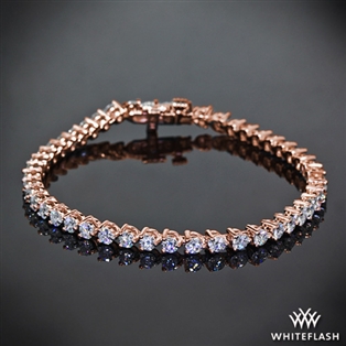 Three-Prong Diamond Tennis Bracelet