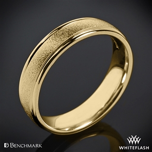 Benchmark Comfort Fit Wedding Ring with Wirebrush Finish