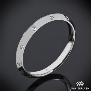 Corazon Scattered Knife-Edge Diamond Wedding Ring