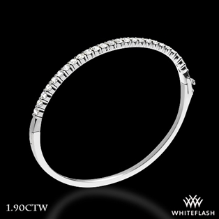 Shared-Prong Diamond Bangle