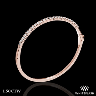 Shared-Prong Diamond Bangle