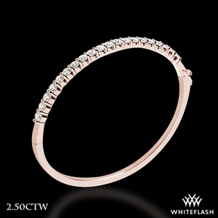 Shared-Prong Diamond Bangle