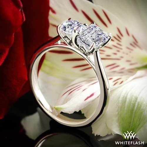 Custom Two Stone Diamond Engagement Ring