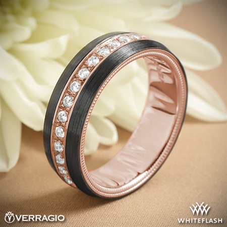 Verragio VWFXD-7503 Black Titanium Men's Wedding Ring