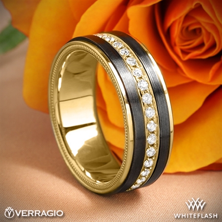 Verragio VWFXD-8504 Black Titanium Men's Wedding Ring