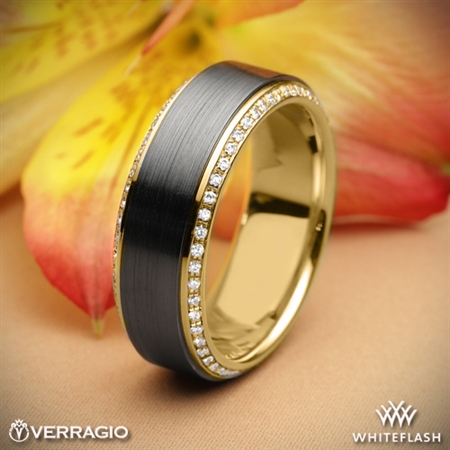 Verragio VWFXD-8505 Black Titanium Men's Wedding Ring